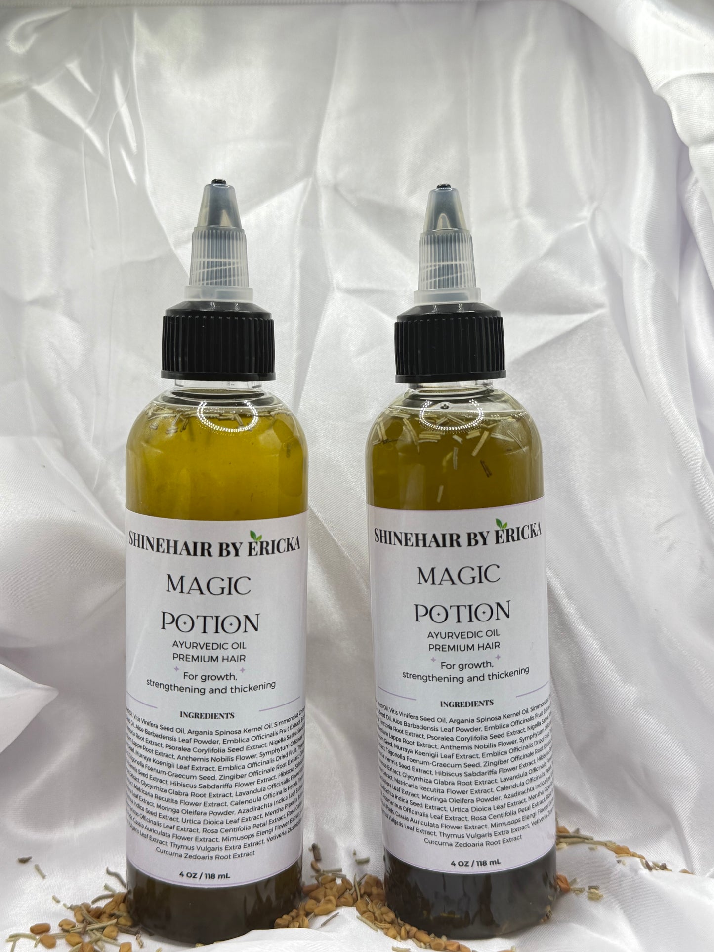 LONG HAIR - Growth and Anti-Hair Loss Oil (4 oz) with herbs inside