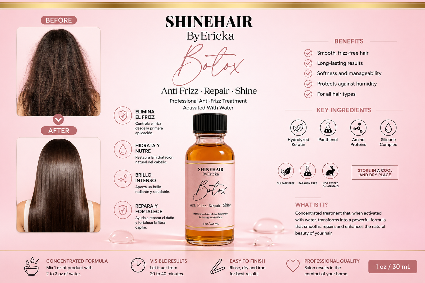 SHINEHAIR Botox – Anti Frizz Repair Treatment