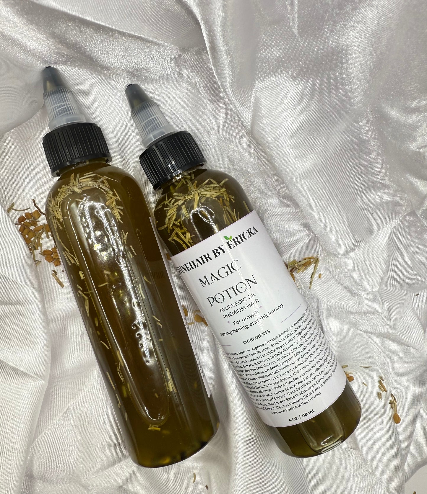 LONG HAIR - Growth and Anti-Hair Loss Oil (4 oz) with herbs inside