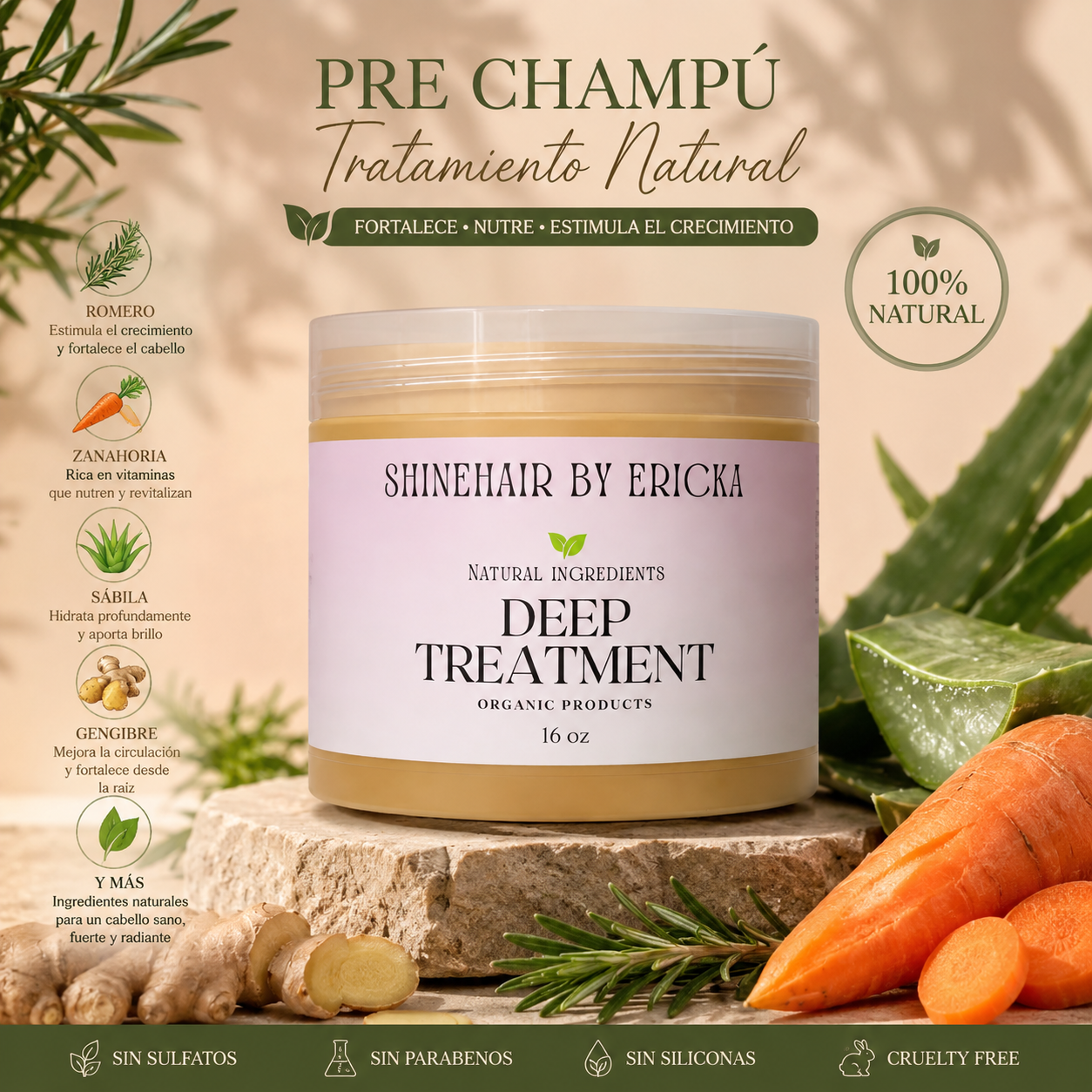 PRE CHAMPÚ/ TRATAMIENTO PROFUNDO - ANTI-CAIDA Y CRECIMIENTO