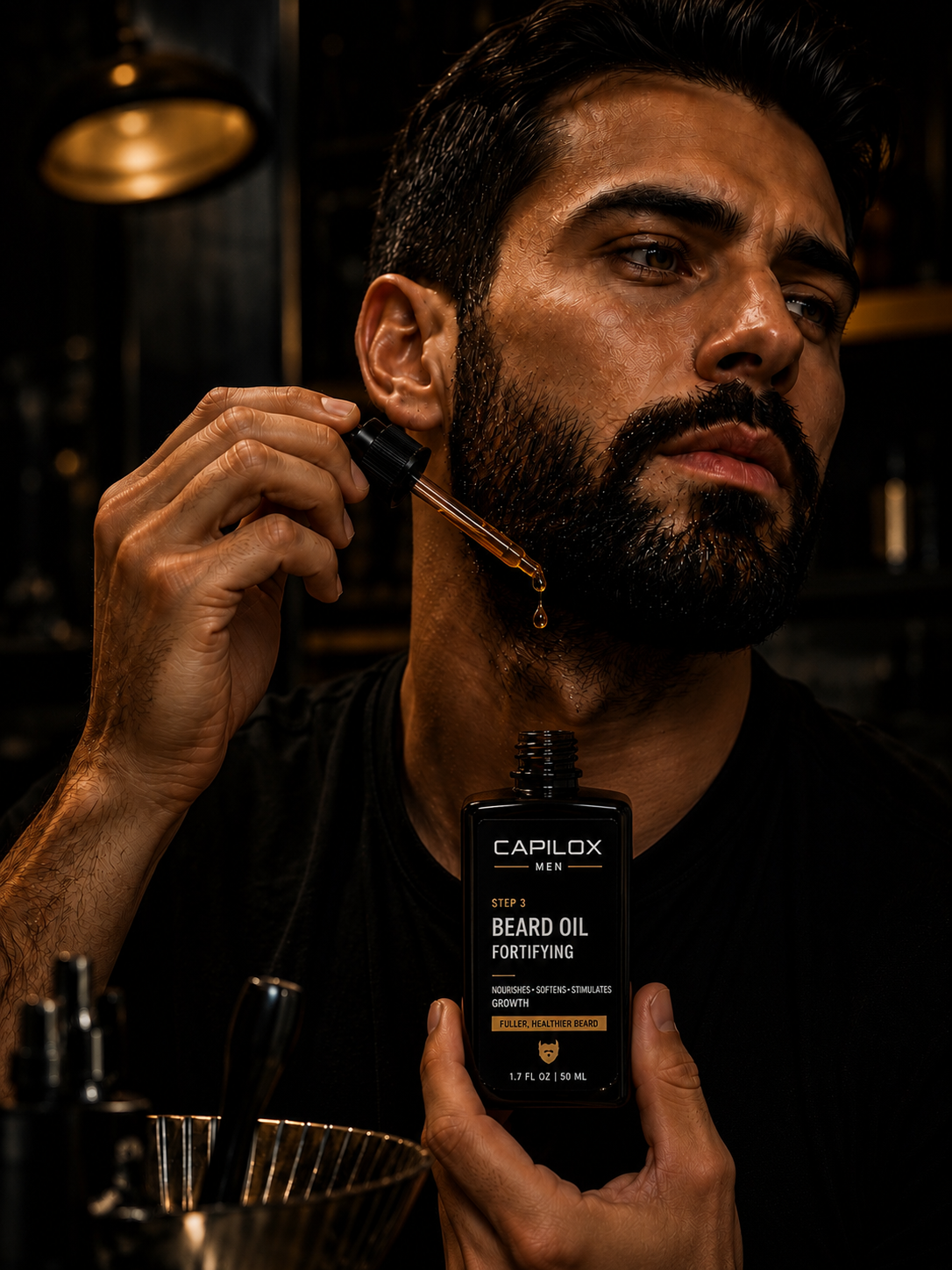 CABELLO Y BARBA– Aceite de Crecimiento y Anti Caída - CAPILOX MEN