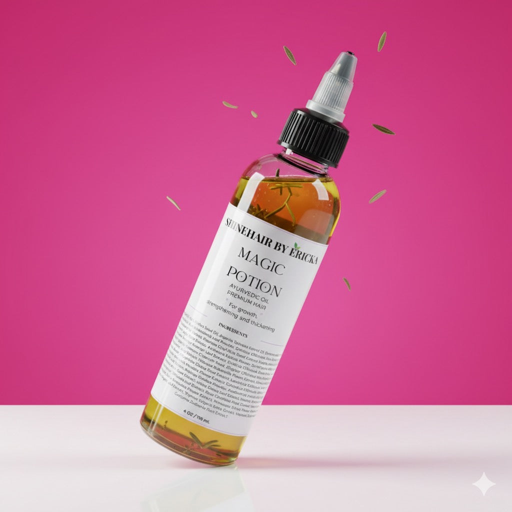 LONG HAIR - Growth and Anti-Hair Loss Oil (4 oz) with herbs inside