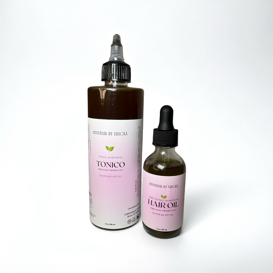 Set de Tónico anti-caída y aceite capilar crecimiento (2 & 8oz) o (4 & 8oz)