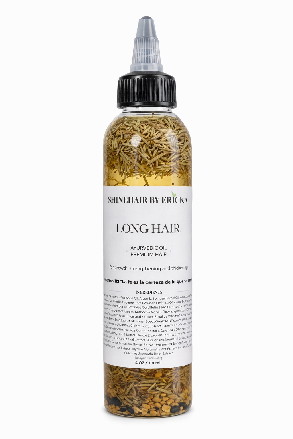 LONG HAIR - Aceite de Crecimiento y anti caída (4 oz) AYURVEDICO