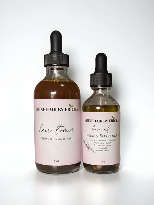 Hair growth and anti-hair loss set (tonic &amp; hair oil)