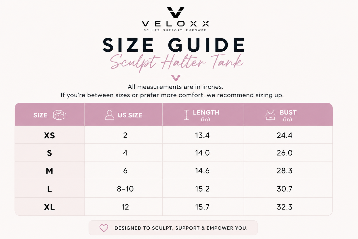 VELOXX Sculpt halter tank