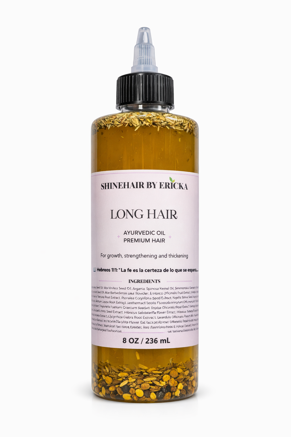 LONG HAIR - Aceite de Crecimiento y anti caída (8 oz) AYURVEDICO