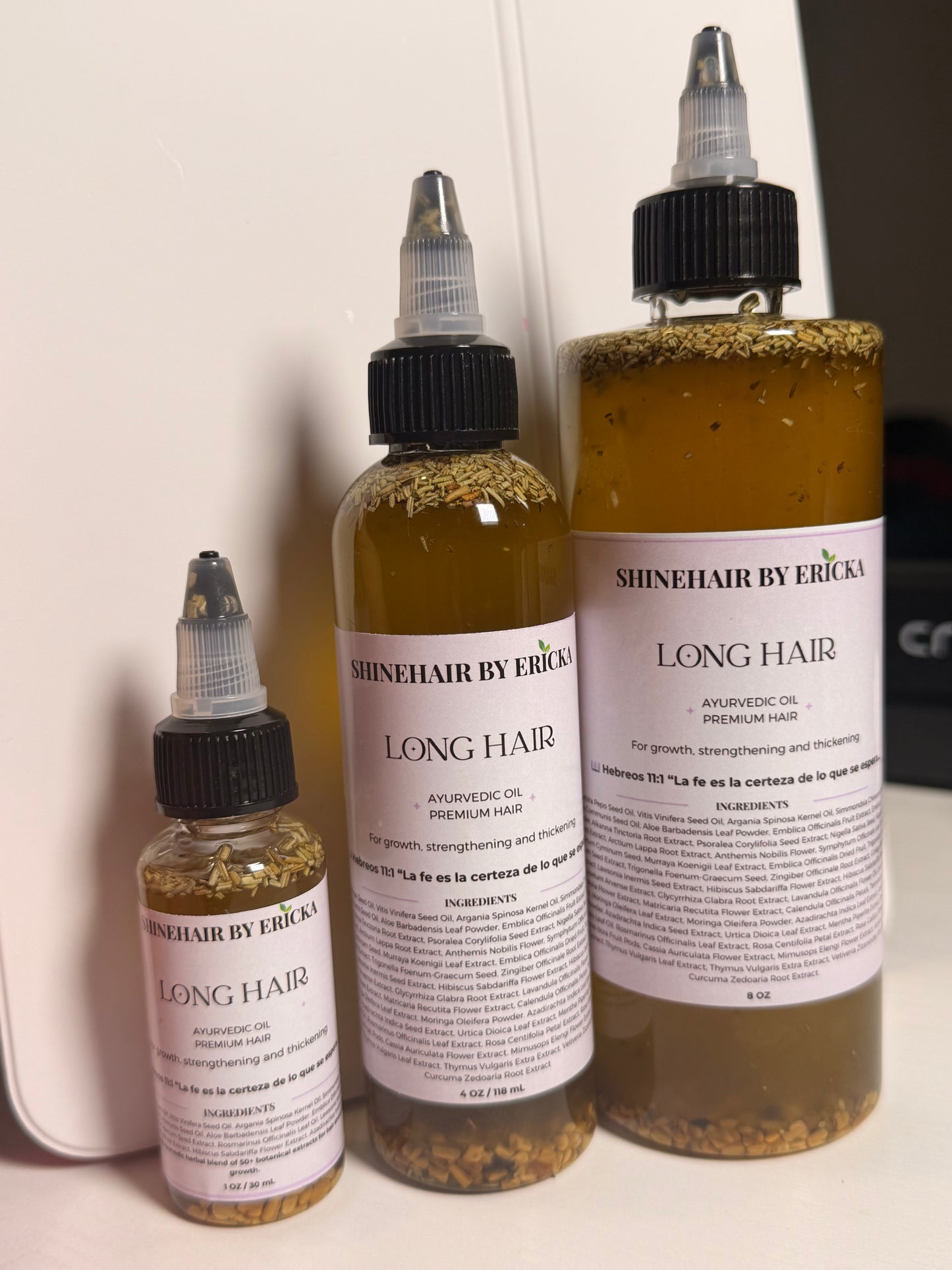 LONG HAIR - Aceite de Crecimiento y anti caída (8 oz) AYURVEDICO